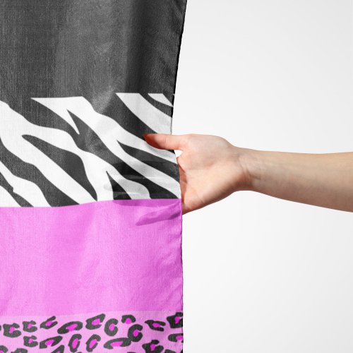 Leopard Print Zebra Print Animal Print Pink Scarf