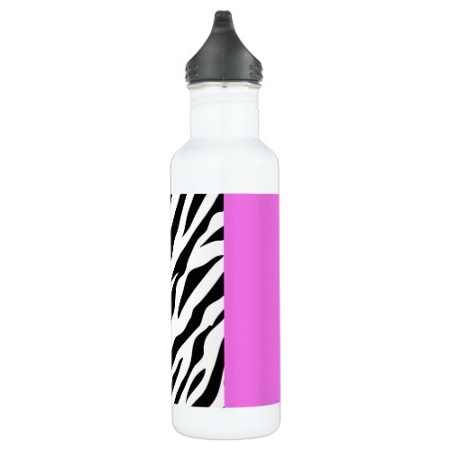 Leopard Print Zebra Print Animal Print Pink Stainless Steel Water Bottle