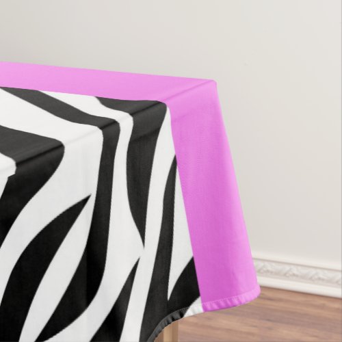 Leopard Print Zebra Print Animal Print Pink Tablecloth