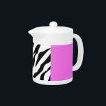 Leopard Print, Zebra Print, Animal Print, Pink Teapot<br><div class="desc">Elegant,  stylish and sophisticated leopard and zebra pattern in pink color. Modern and trendy gift,  perfect for the animal print lover in your life.</div>