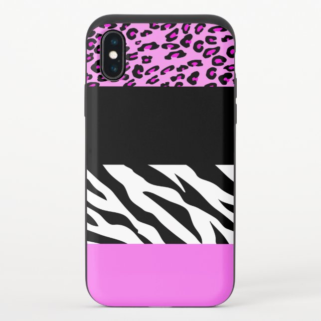 Leopard Print, Zebra Print, Animal Print, Pink Uncommon iPhone Case (Back)