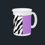 Leopard Print, Zebra Print, Animal Print, Purple Beverage Pitcher<br><div class="desc">Elegant,  stylish and sophisticated leopard and zebra pattern in purple color. Modern and trendy gift,  perfect for the animal print lover in your life.</div>