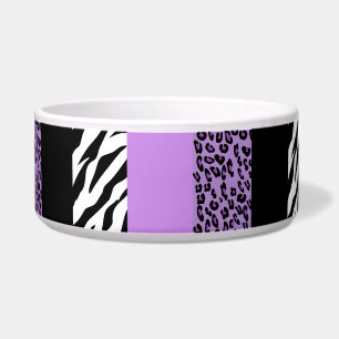 Leopard Print, Zebra Print, Animal Print, Purple Bowl