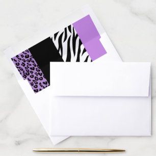 Leopard Print, Zebra Print, Animal Print, Purple Envelope Liner