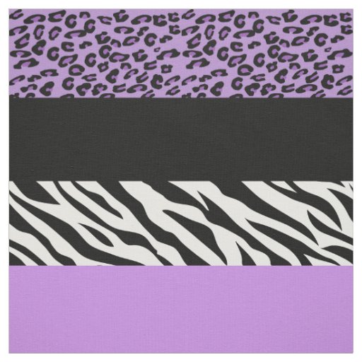 Leopard Print, Zebra Print, Animal Print, Purple Fabric