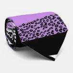 Leopard Print, Zebra Print, Animal Print, Purple Neck Tie