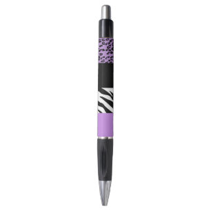 Leopard Print, Zebra Print, Animal Print, Purple Pen