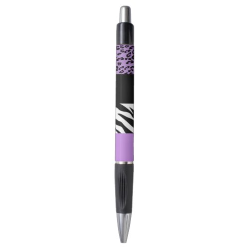 Leopard Print Zebra Print Animal Print Purple Pen