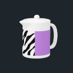 Leopard Print, Zebra Print, Animal Print, Purple Teapot<br><div class="desc">Elegant,  stylish and sophisticated leopard and zebra pattern in purple color. Modern and trendy gift,  perfect for the animal print lover in your life.</div>