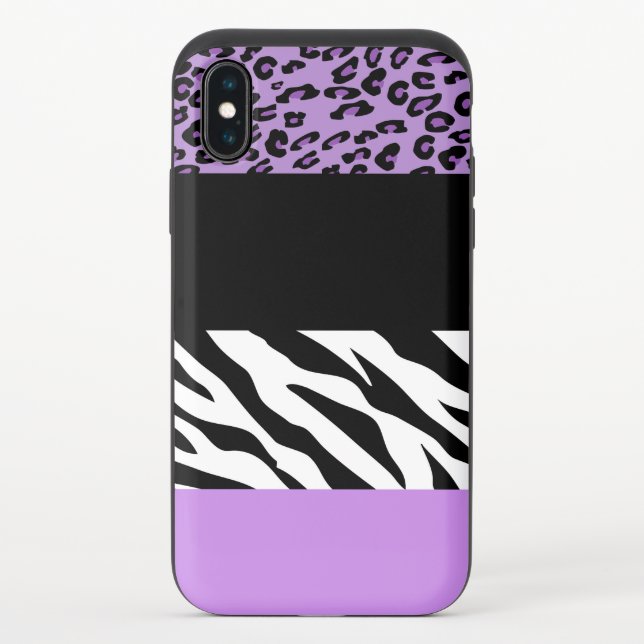 Leopard Print, Zebra Print, Animal Print, Purple Uncommon iPhone Case (Back)