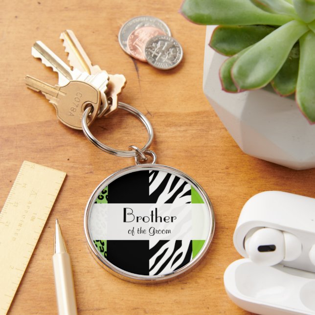 Leopard Print, Zebra Print, Animal Print, Wedding Keychain (Desk)