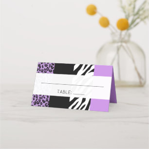 Leopard Print, Zebra Print, Animal Print, Wedding Place Card