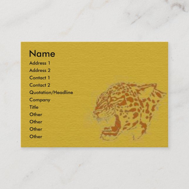 Leopard Profile Card (Front)