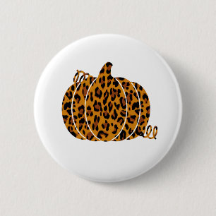 Leopard Pumpkin / Fall Season Button