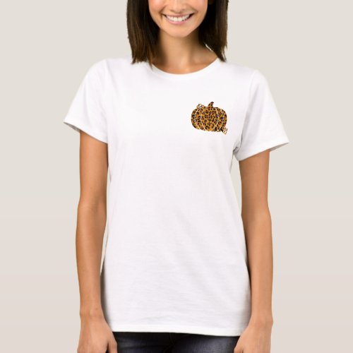 Leopard Pumpkin  Fall Season T_Shirt