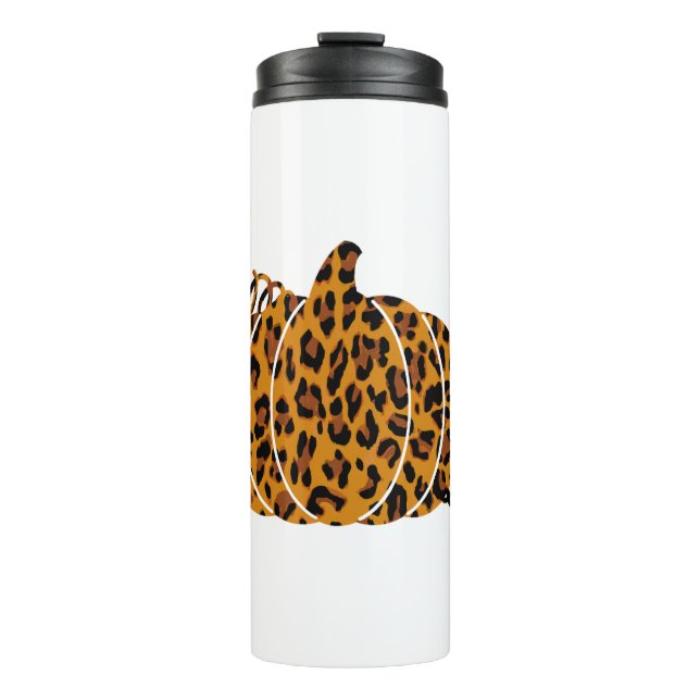 Leopard Pumpkin / Fall Season Thermal Tumbler (Front)