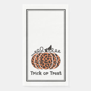 Leopard Pumpkin Print Paper Guest Towels