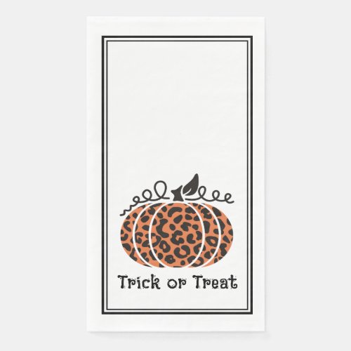 Leopard Pumpkin Print Paper Guest Towels
