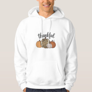 Leopard Pumpkin Season Thanksgiving Halloween Fall Hoodie