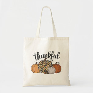 Leopard Pumpkin Season Thanksgiving Halloween Fall Tote Bag