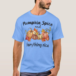 Leopard Pumpkin Spice Everything Nice Cute Retro F T-Shirt