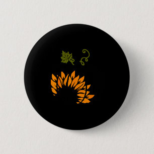 Leopard Pumpkin Sunflower Fall Autumn Halloween Th Button