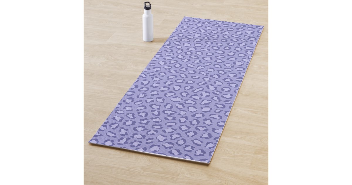 Egypten Par Ordsprog Leopard Purple Periwinkle Blue Animal Print Yoga Mat | Zazzle