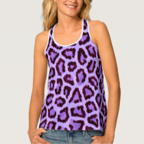 Leopard purple print tank top