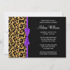Leopard Purple Printed Ribbon Bridal Shower