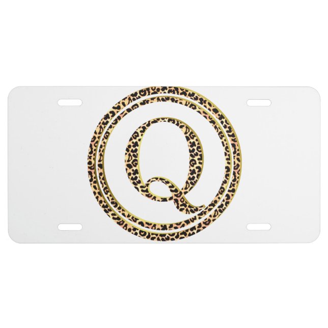 Leopard Q License Plate (Front)