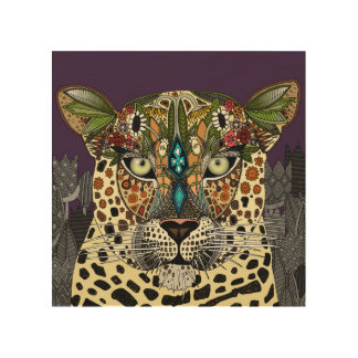 leopard queen wood wall decor