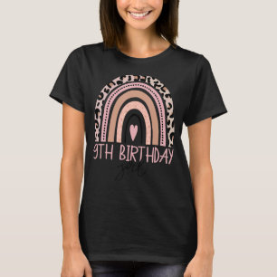 Leopard Rainbow 9th Birthday Girl 9 Year Old T-Shirt