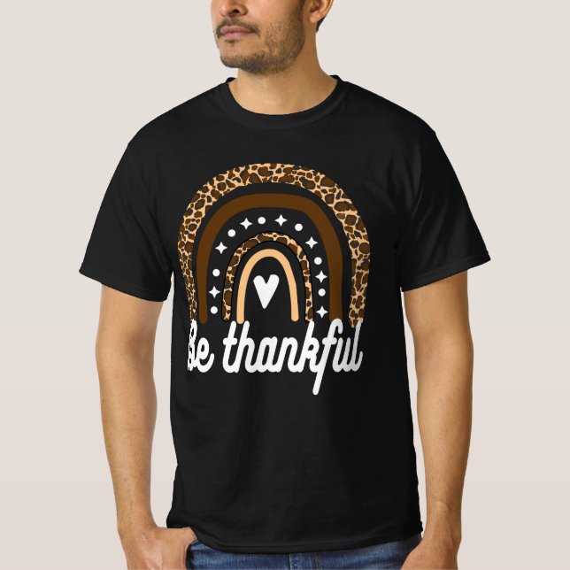 LEOPARD RAINBOW - BE THANKFUL T-Shirt (Front)