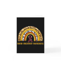 Leopard Rainbow Brain Aneurysm Warrior  Card