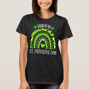 Leopard Rainbow Happy St Patricks Day Saint Paddys T-Shirt