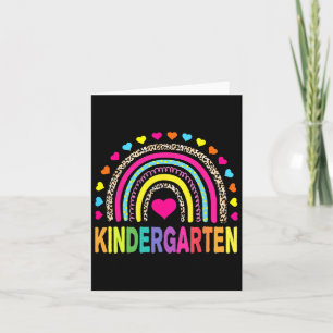Leopard Rainbow Kindergarten Teacher First Day Of Card