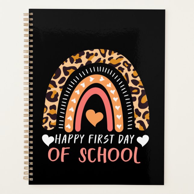 Leopard Rainbow Kindergarten Teacher Planner (Front)
