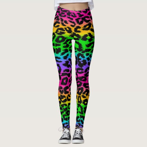 Leopard Rainbow Leggings
