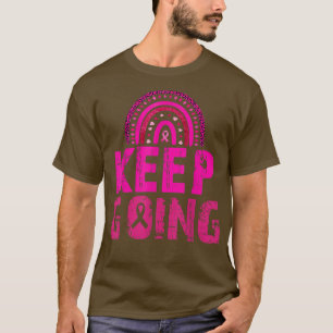 Leopard Rainbow Pink Ribbon Breast Cancer Vintage T-Shirt