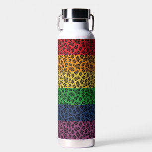Leopard Rainbow Pride Water Bottle