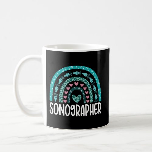 Leopard Rainbow Sonographer Ultrasound Tech Sonogr Coffee Mug