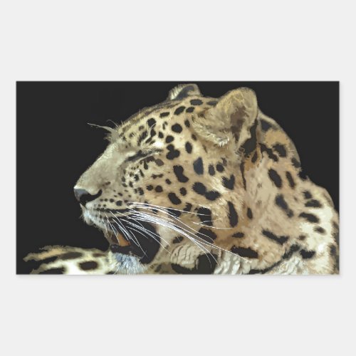 Leopard Rectangular Sticker
