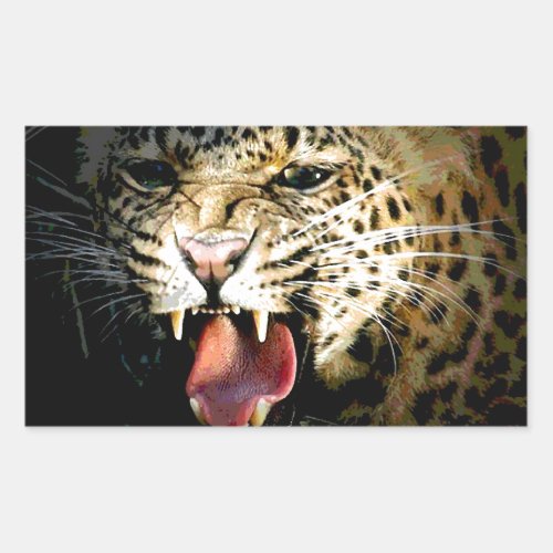 Leopard Rectangular Sticker