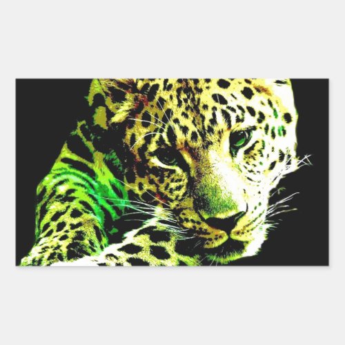 Leopard Rectangular Sticker