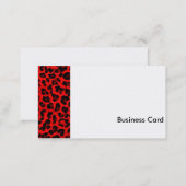 Leopard - Red and Black Business Card (Front/Back)