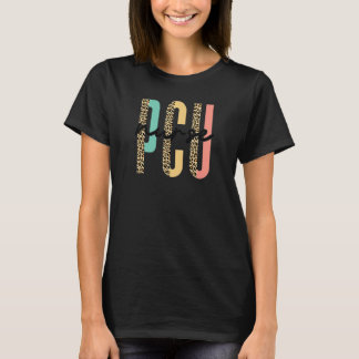 Leopard Registered Pcu Nurse Er Rn Nicu Nursing Sc T-Shirt