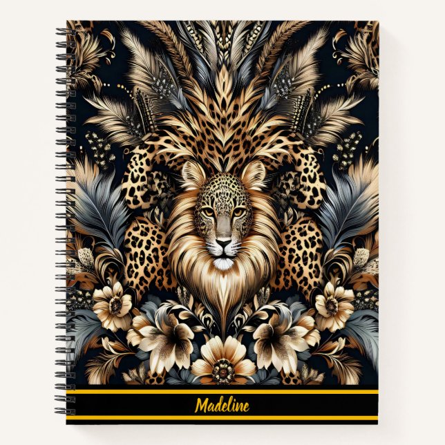 Leopard Retreat: Lounge in Wild Elegance Notebook (Front)