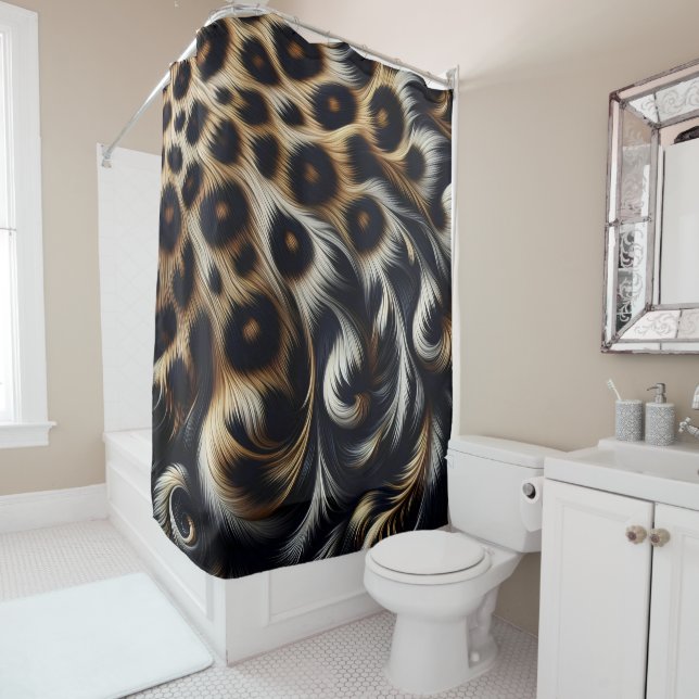 Leopard Retreat: Your New Favorite Shower Curtain (In Situ)
