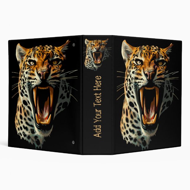 Leopard roaring attack head 3 ring binder (Background)