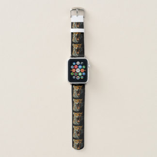 Leopard roaring attack head apple watch band